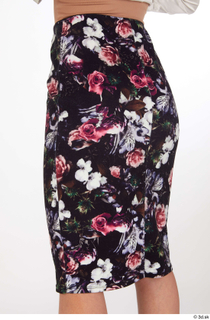 Babbie business dressed floral pencil skirt thigh 0004.jpg